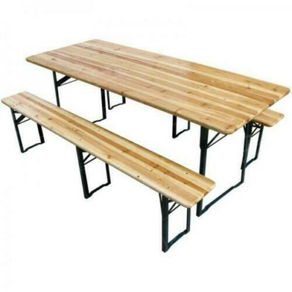 Outdoor Folding Bench and Table Set - Lightly Used