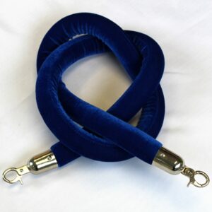 Blue Rope Barrier System - 1.5m - Chrome Ends
