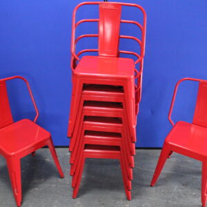 Tolix Red Cafe Chair - Grade A