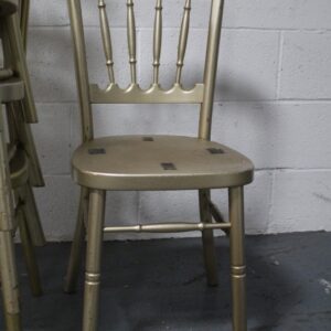 Wooden Banqueting Chair - Gold - No Pad - Grade B
