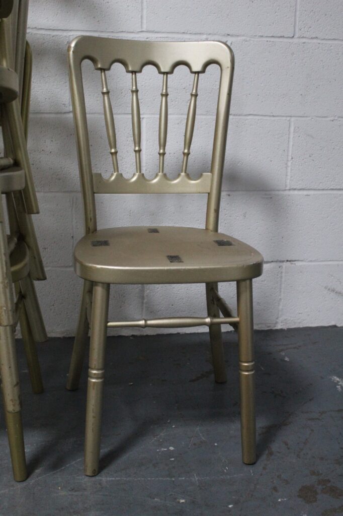 Wooden Banqueting Chair Job Lot (qty 190) - Gold - No Pad - Grade B