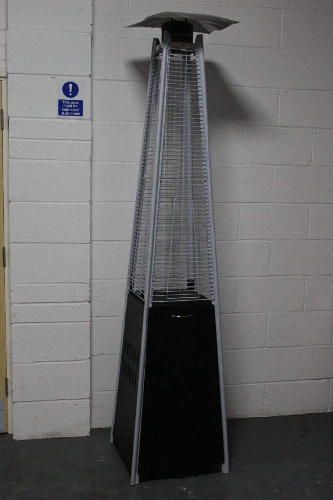 Stainless Steel Pyramid-Style Gas Patio Heater - Black - Grade B