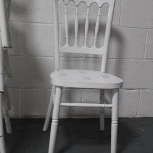 Wooden Banqueting Chair - White - No Pad - Grade B