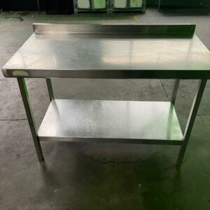 Stainless Steel Prep Table w/ Upstand - 120cm - Grade B